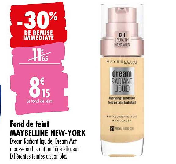 fond de teint maybelline new-york