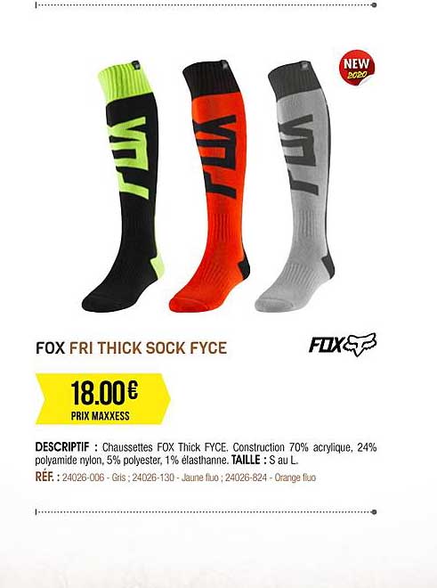 fox fri thick sock fyce