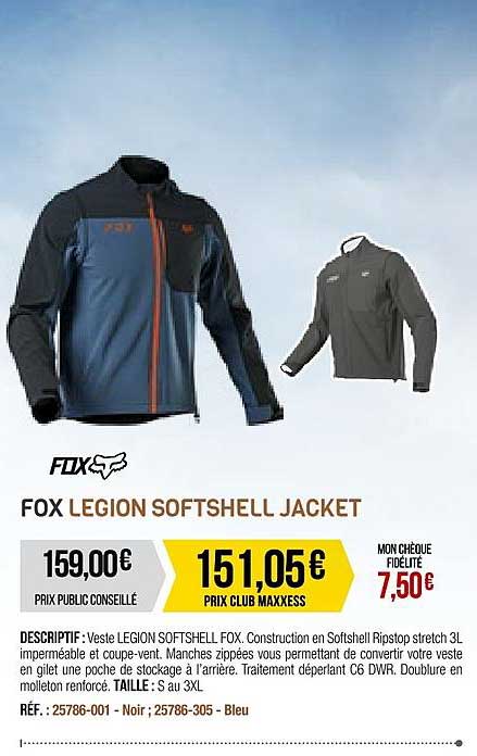 fox legion softshell jacket