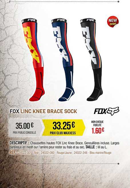 fox linc knee brace sock