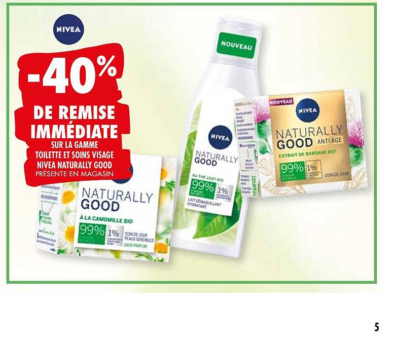 gamme toilette et soins visage nivea naturally good