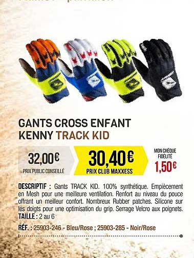 gants cross enfant kenny track kid