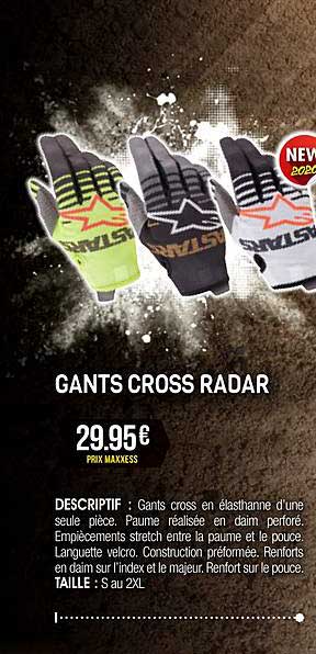 gants cross radar