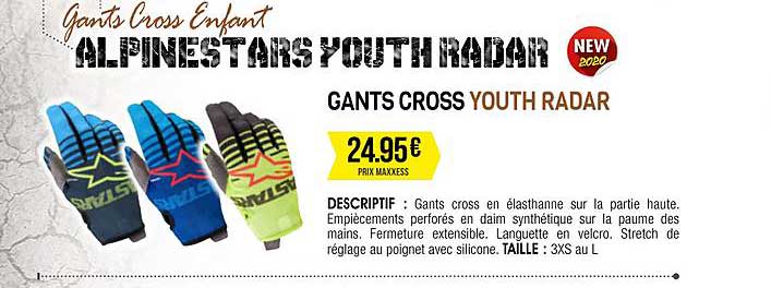 gants cross youth radar