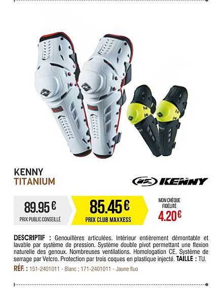 genouillères kenny titanium