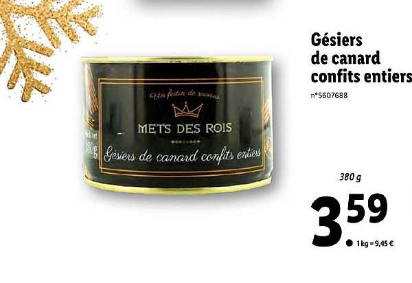 Gésiers De Canard Confit Entiers