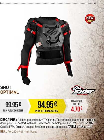 gilet de protection shot optimal
