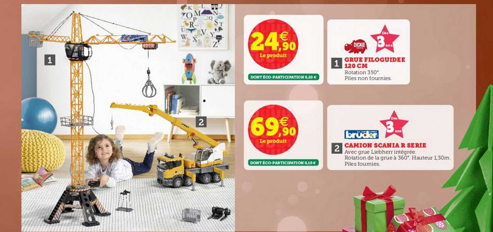 grue filoguidée 120 cm , camion scania r serie