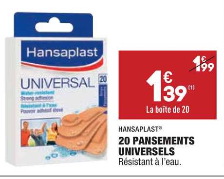 hansaplast 20 pansements universels