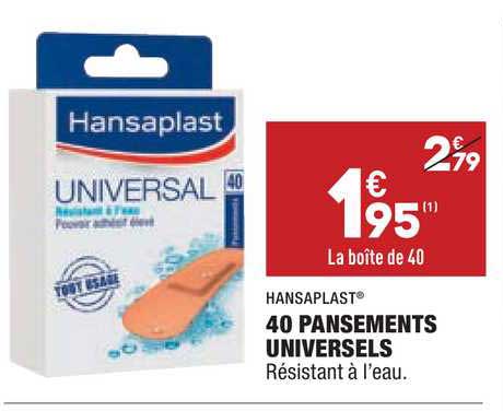 hansaplast 40 pansements universels