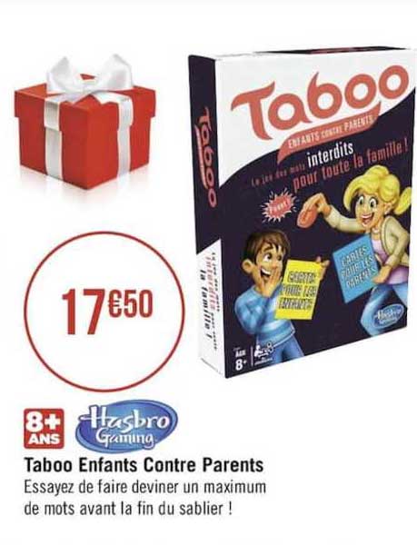 hasbro gaming taboo enfants contre parents