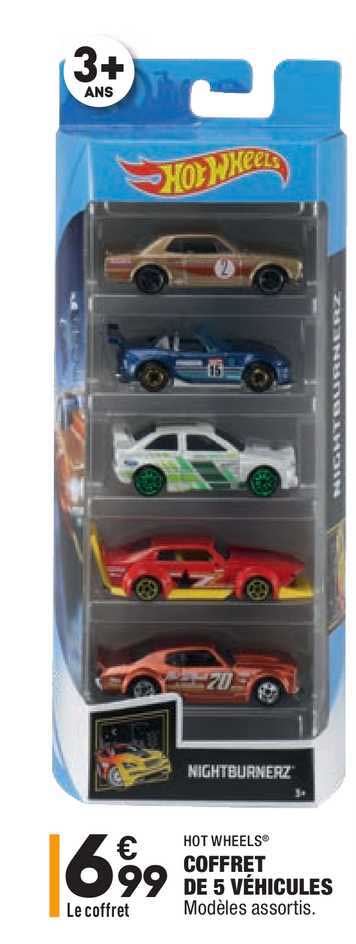 hot wheels coffret de 5 véhicules