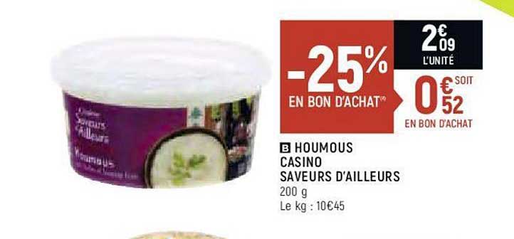 houmous casino saveurs d'ailleurs