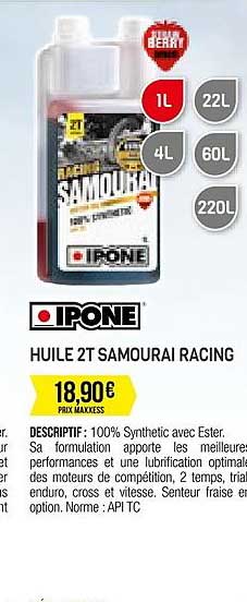 huile 2t samourai racing