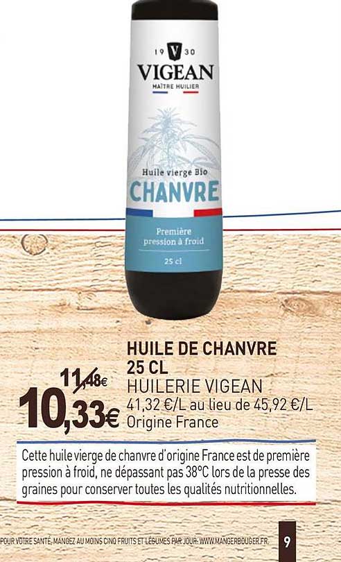 huile de chanvre huilerie vigean