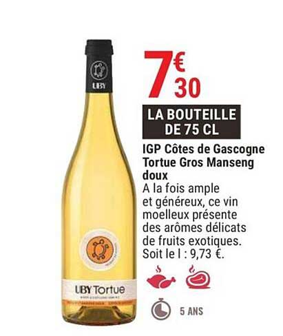 igp côtes de gascogne tortue gros manseng doux