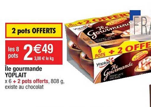 île gourmande yoplait 2 pots offerts