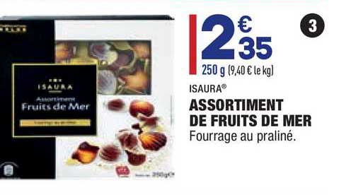 isaura assortiment de fruits de mer