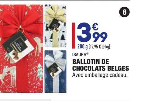 isaura ballotin de chocolats belges