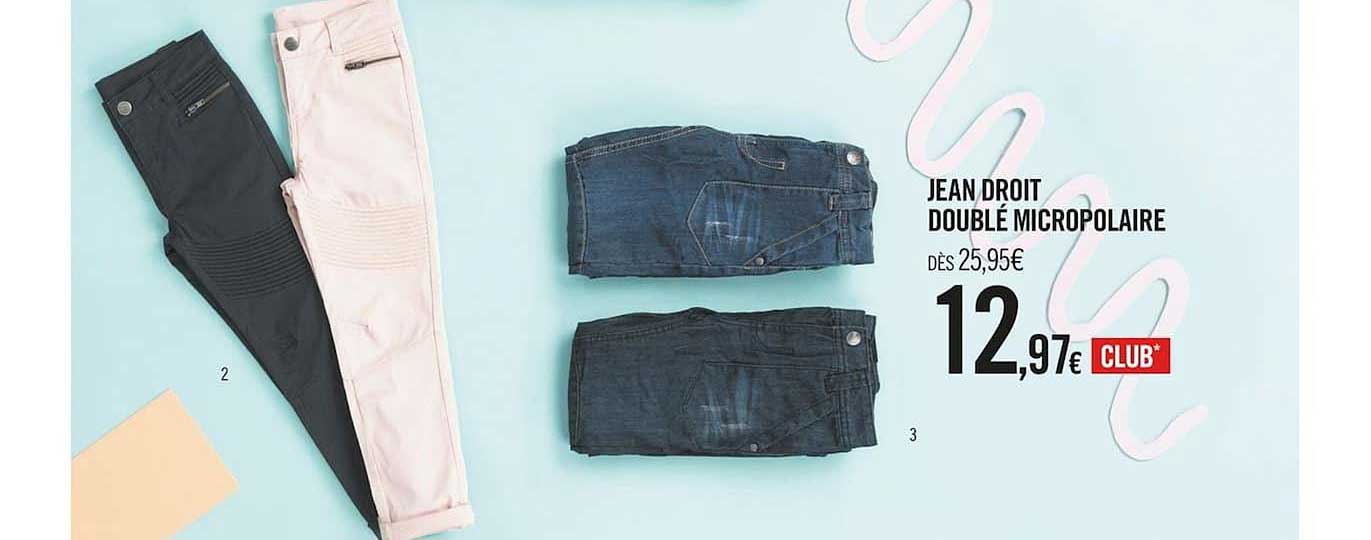 jean droit doublé micropolaire