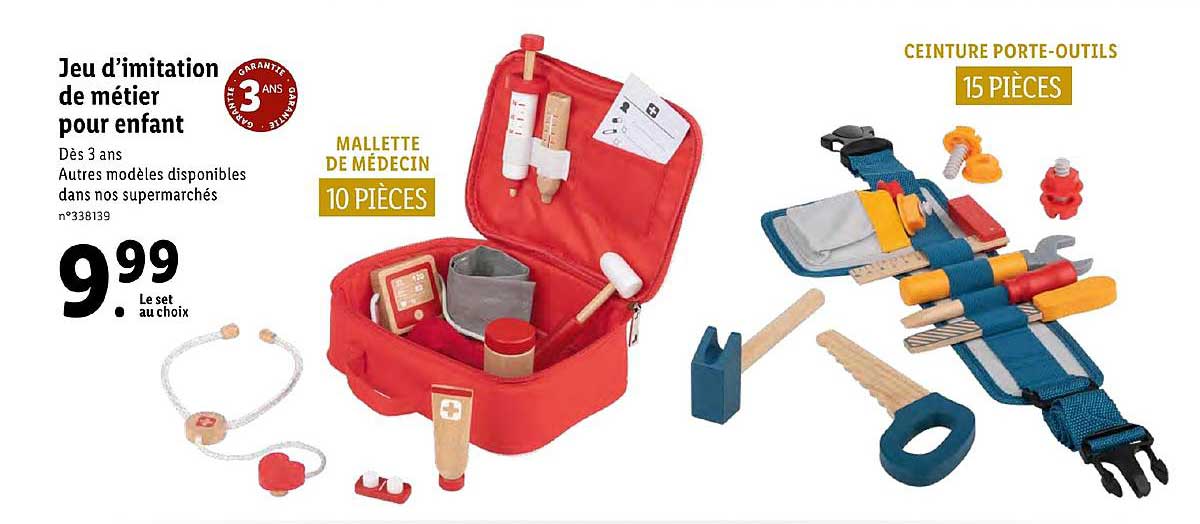 jeu d'imitation de métier pour enfant