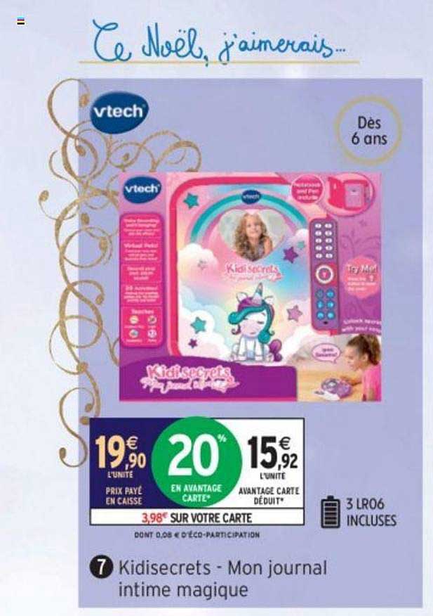 kidisecrets mon journal intime magique vtech