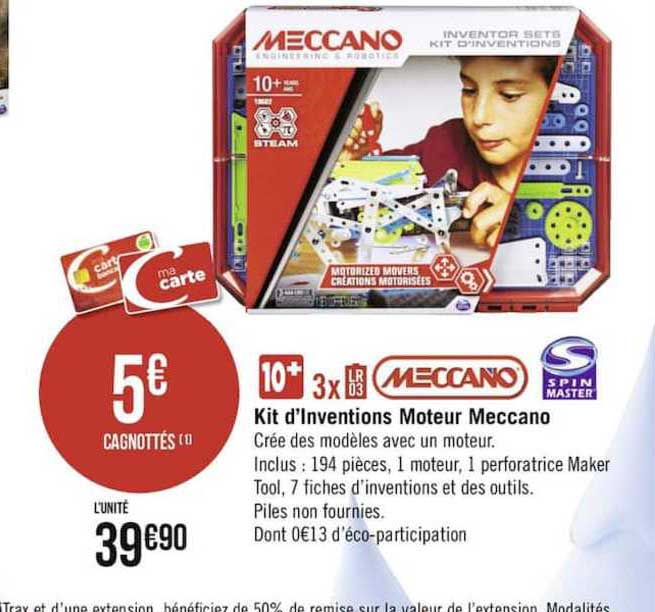 kit d'inventions moteur meccano