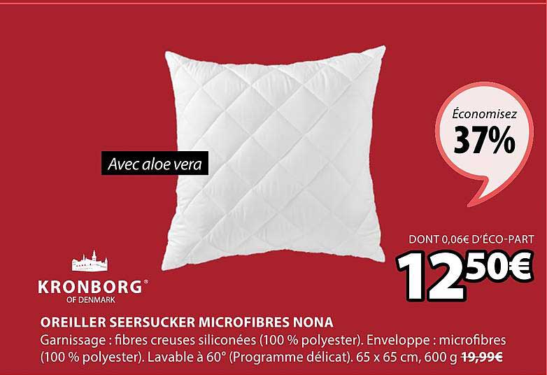 kronborg oreiller seersucker microfibres nona