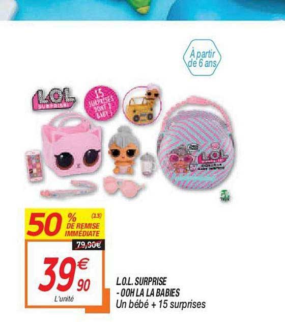 l.o.l. surprise ooh la la babies 50% de remise immédiate