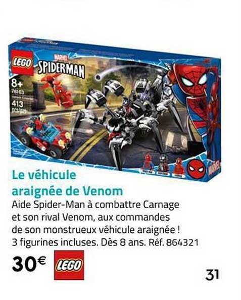 la véhicule araignée de venom lego