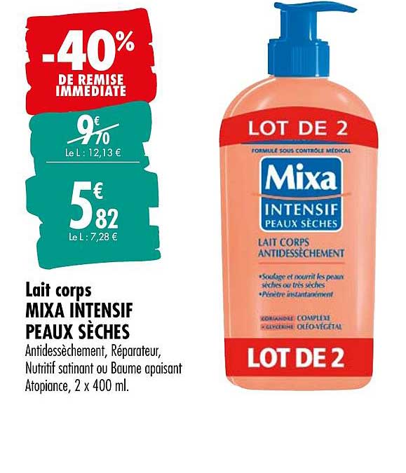 lait corps mixa intensif peaux sèches