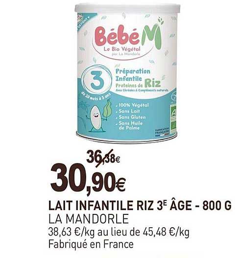 lait infantile riz 3e âge