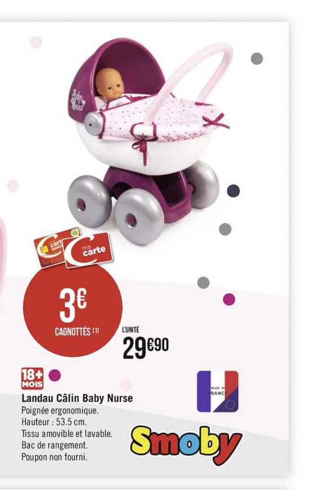 landau câlin baby nurse smoby