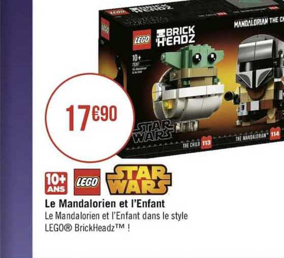 le mandalorien et l'enfant lego starwars