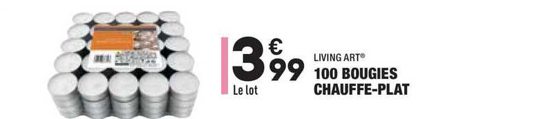 living art 100 bougies chauffe plat