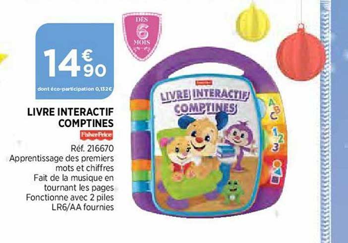 livre interactif comptines fisher price