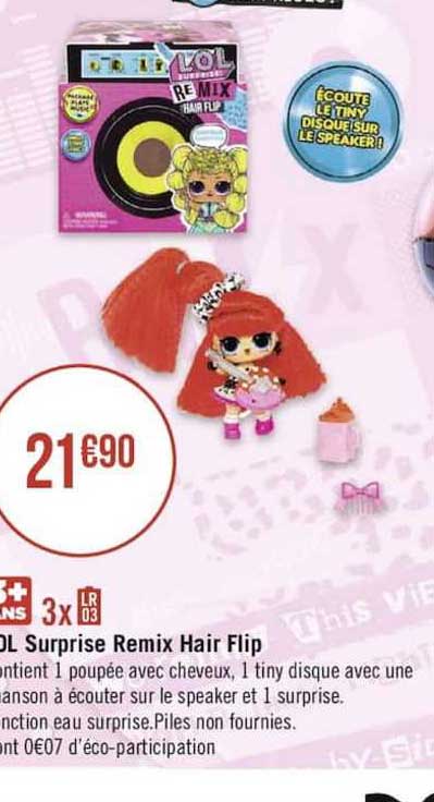 lol surprise remix hair flip