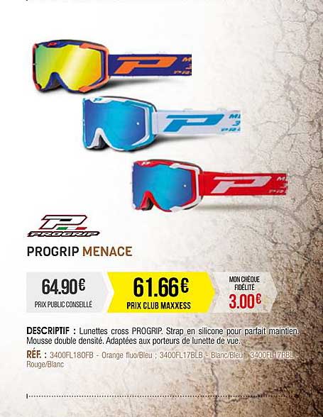 lunettes cross progrip menace
