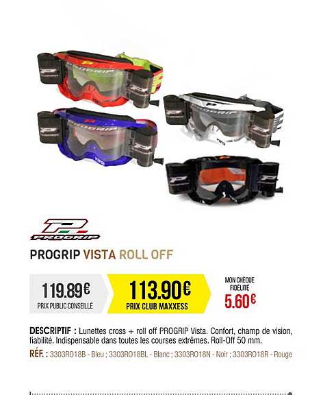 lunettes cross progrip vista
