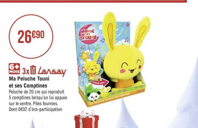 Ma Peluche Touni Et Ses Comptines Lansay