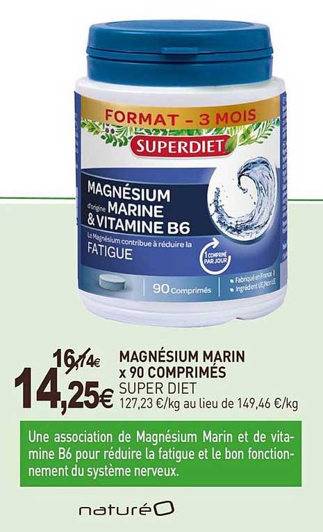 magnésium marin x 90 comprimés super diet