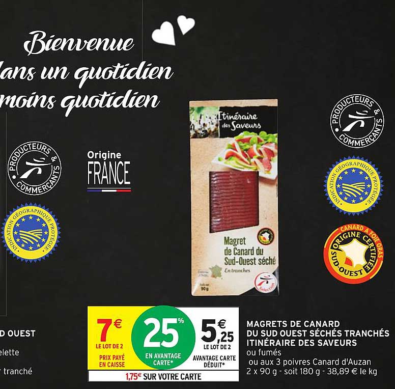 magrets de canard du sud ouest séchés tranchés itinéraire des saveurs