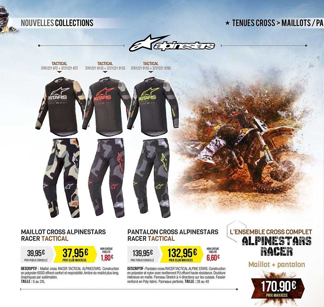 maillot cross alpinestars racer tactical, pantalon cross alpinestars racer tactical, l'ensemble cross complet alpinestars racer