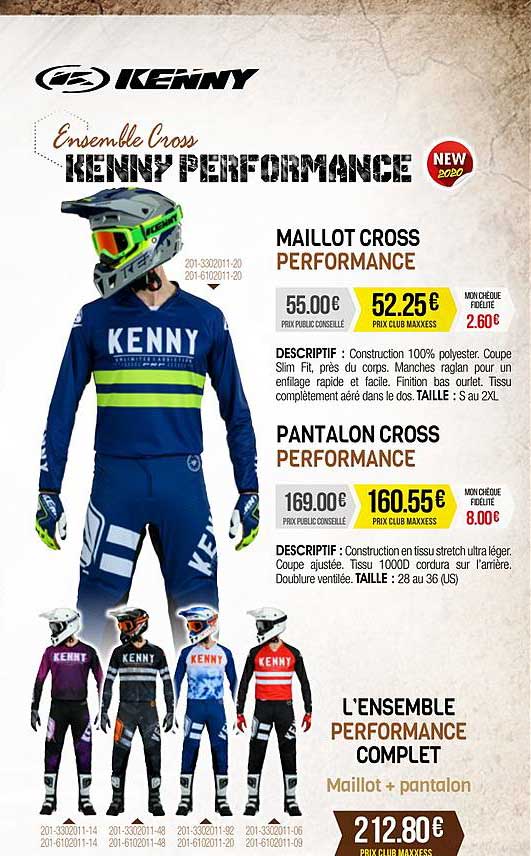 maillot cross performance, pantalon cross performance, l'ensemble performance complet maillot + pantalon