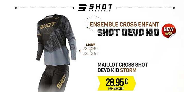 maillot cross shot devo kid storm