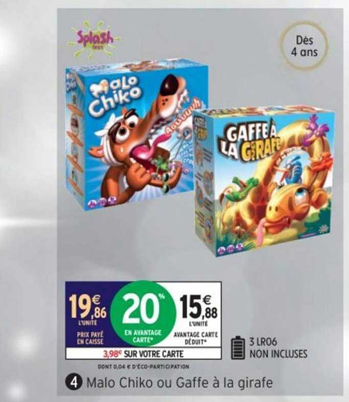 malo chiko ou gaffe à la girafe splash