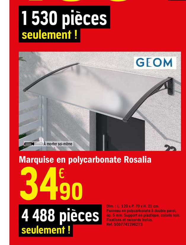 Marquise En Polycarbonate Rosalia