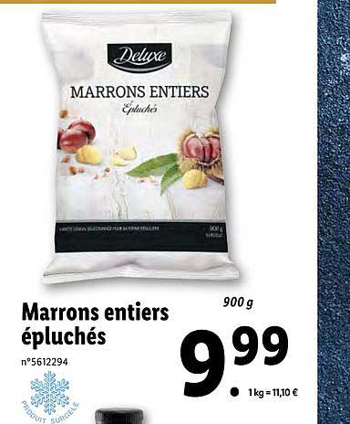 Marrons Entiers épluchés