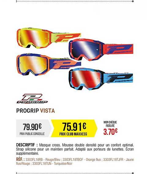 masque cross progrip vista