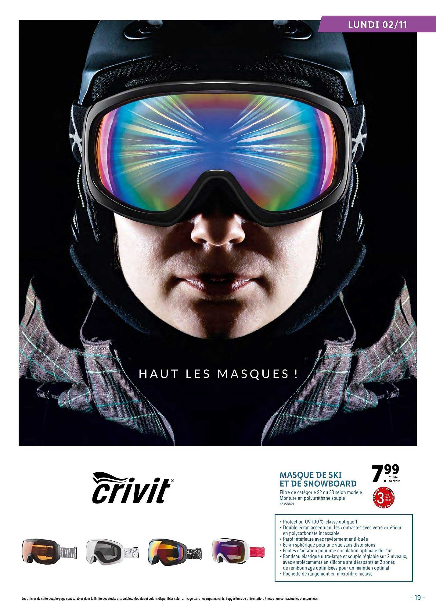masque de ski et de snowboard